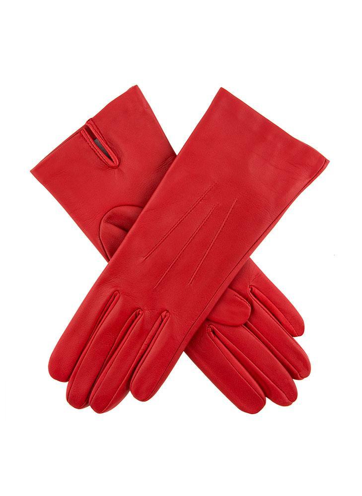 Women's Three-Point Silk-Lined Leather Gloves | Dents