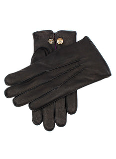 Men's Heritage Three-Point Cashmere-Lined Deerskin Leather Gloves
