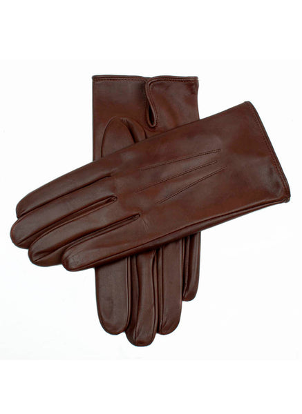 Men's Heritage Three-Point Silk-Lined Leather Gloves