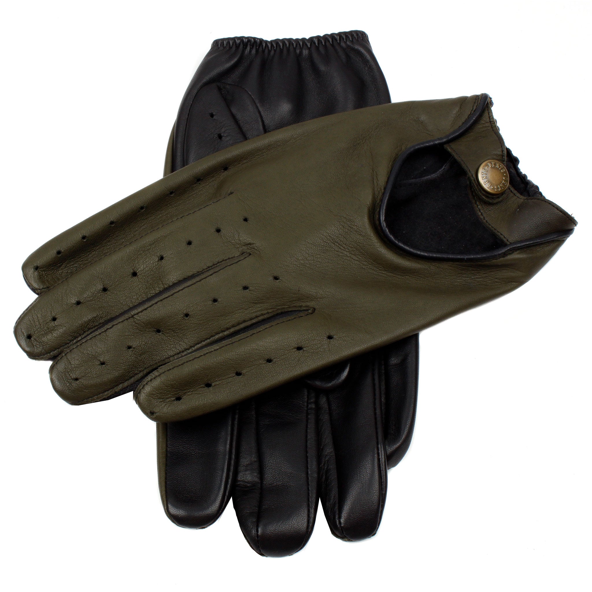 Men's Heritage Two-Colour Leather Driving Gloves | Dents