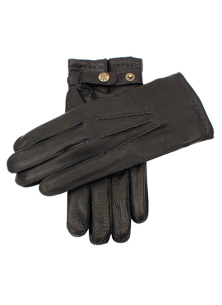 Men's Heritage Three-Point Lambswool-Lined Deerskin Leather Gloves