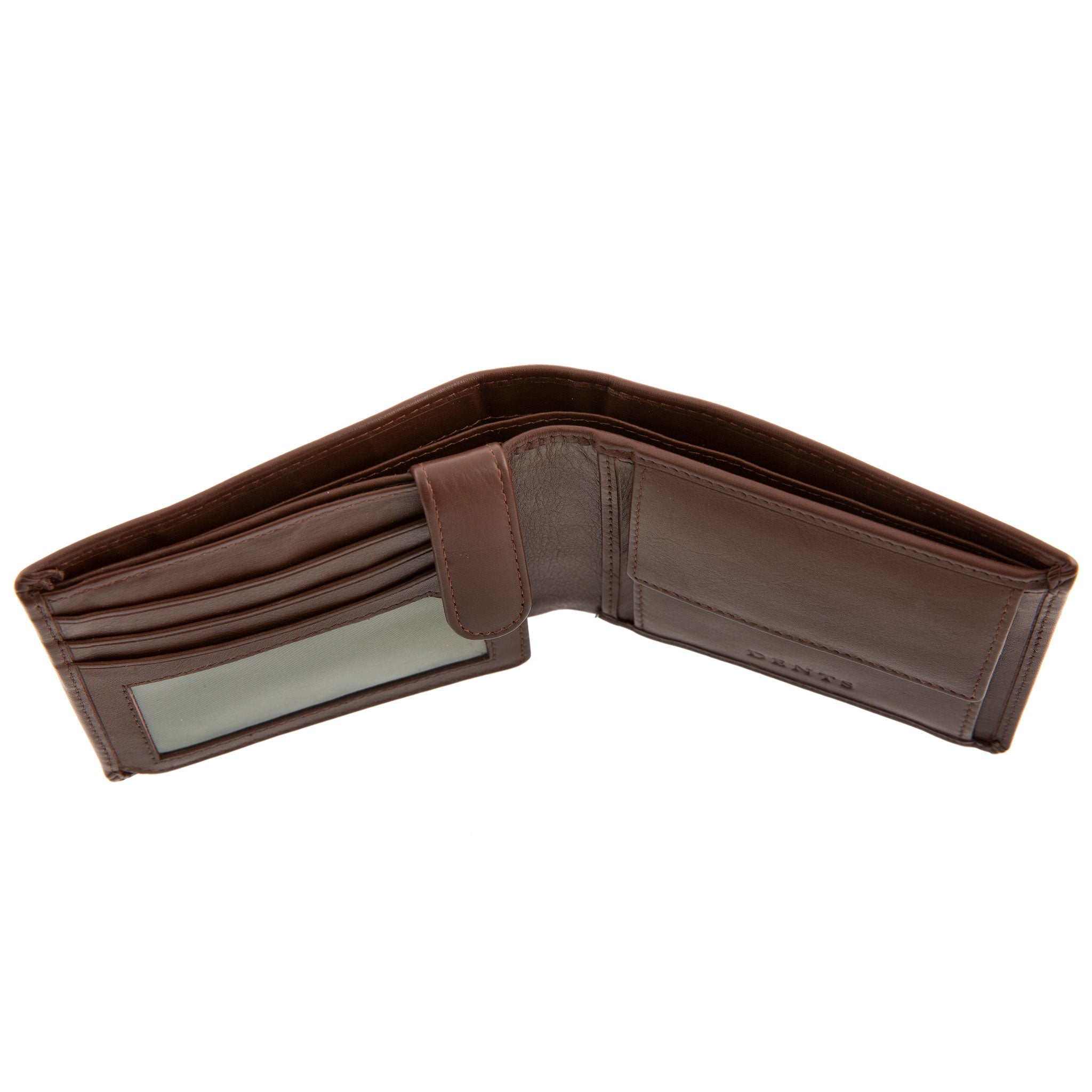 Men's Smooth Nappa Leather Trifold Wallet with RFID Blocking and