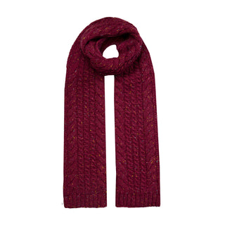 Women’s Cable Knit Scarf with Marl Yarn