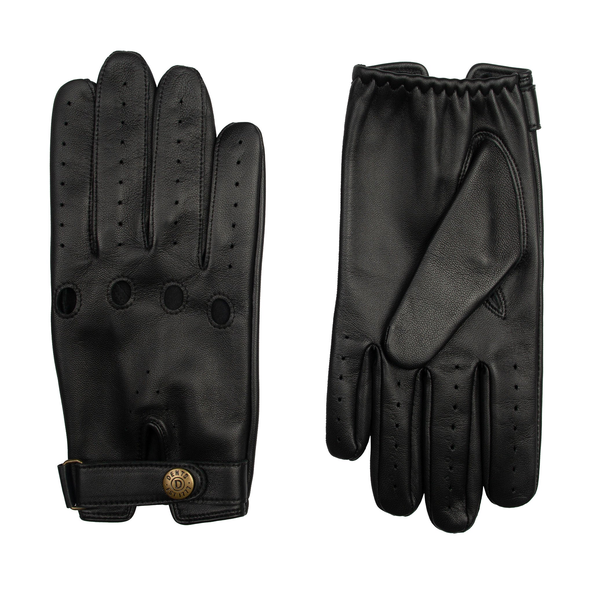 Gants En Cuir Noir DENTS 1777 Taille 8 - Neufs Avec étiquettes - Qualité Britannique