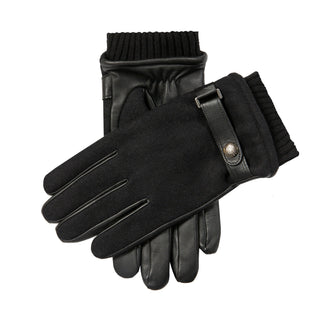 Men’s Touchscreen Flannel and Leather Gloves