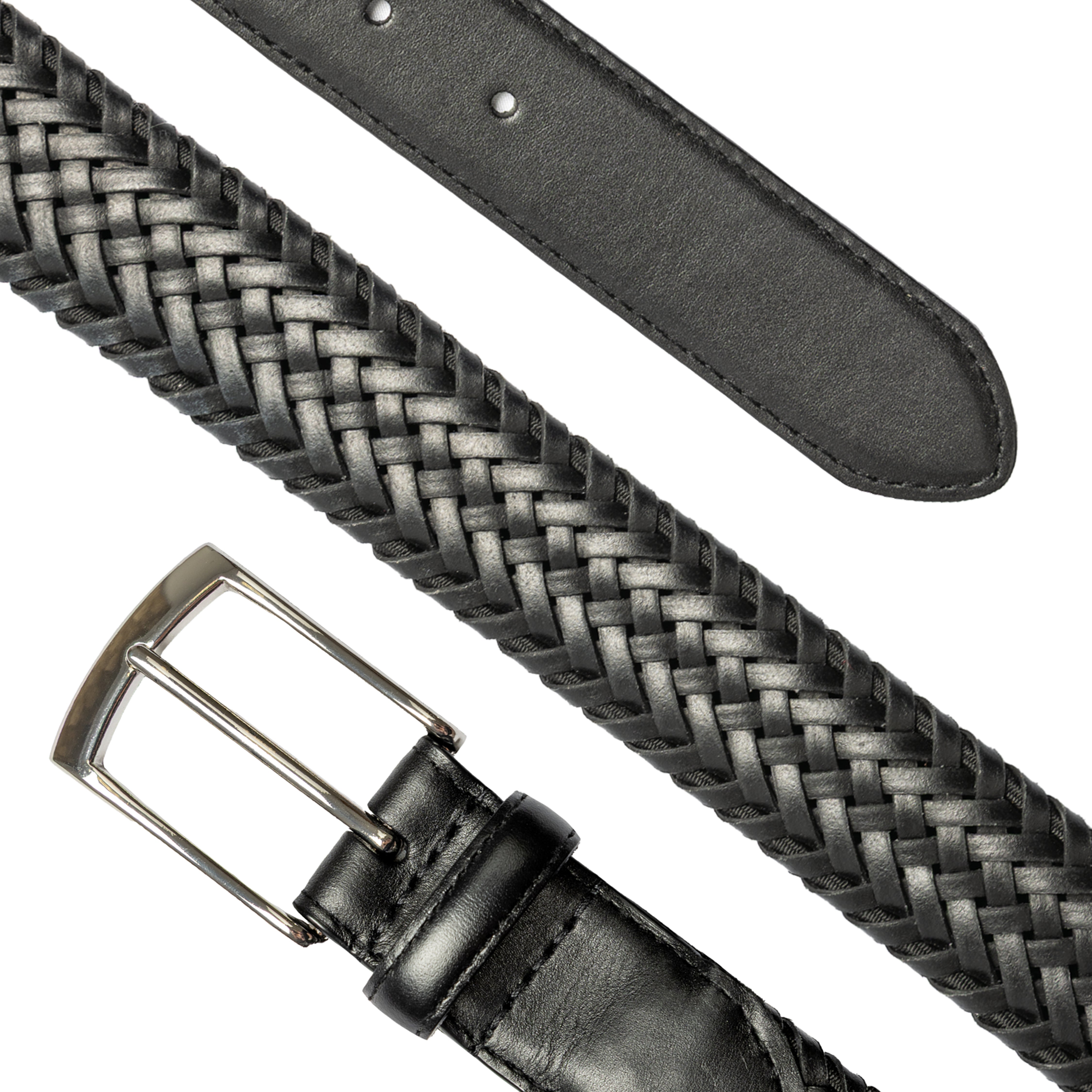 Hand Plaited Hide Leather Belt Made in England Size S The Hand Plaited Classic Leather Belt | OSPREY LONDON  main image 3