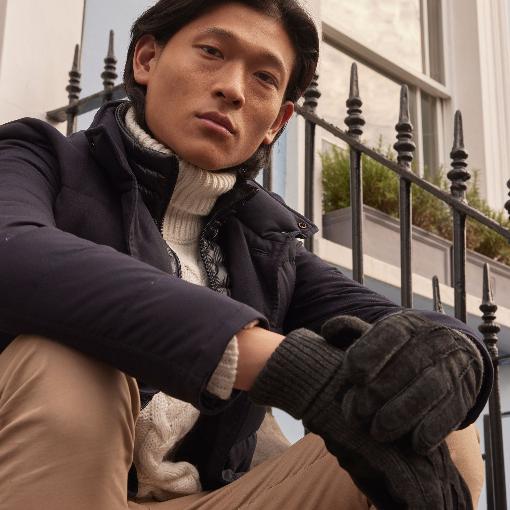 Kendal | 男式羊毛内衬麂皮手套| Dents