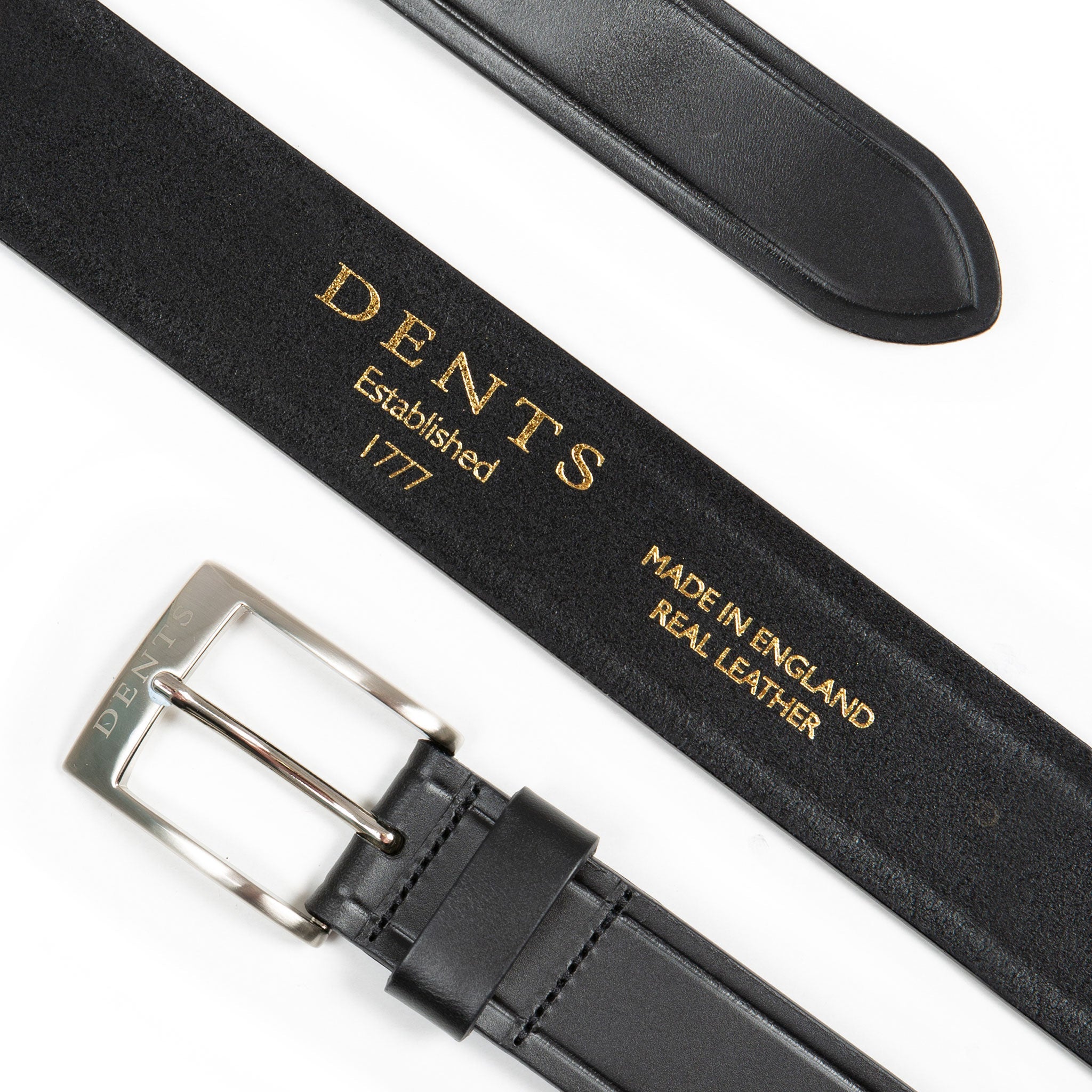 black dress sheer overlay Men's Dress Belt | Reversible Buckle main image 1