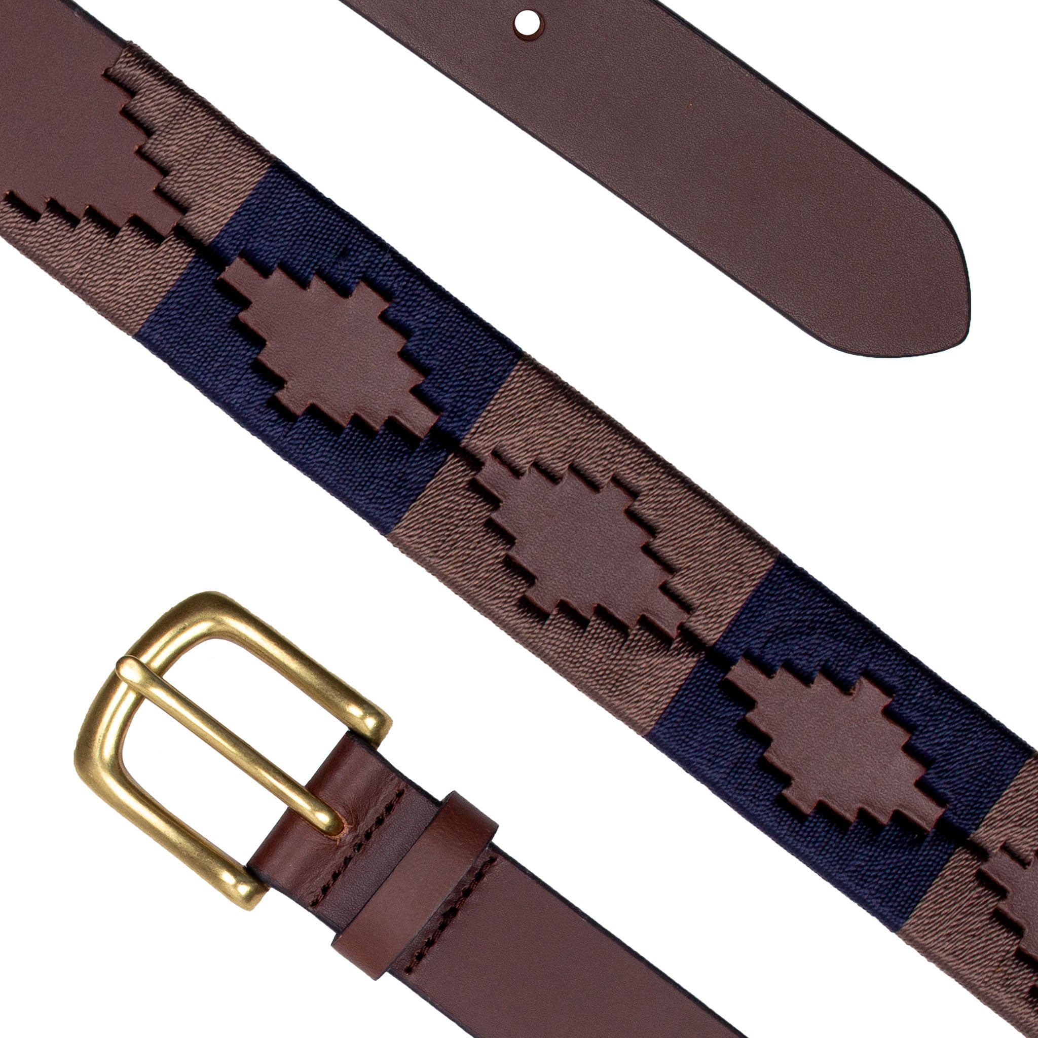 POL Cocoa Belt with Gold Stud Accents No. 2 | Aureum Collective main image 4
