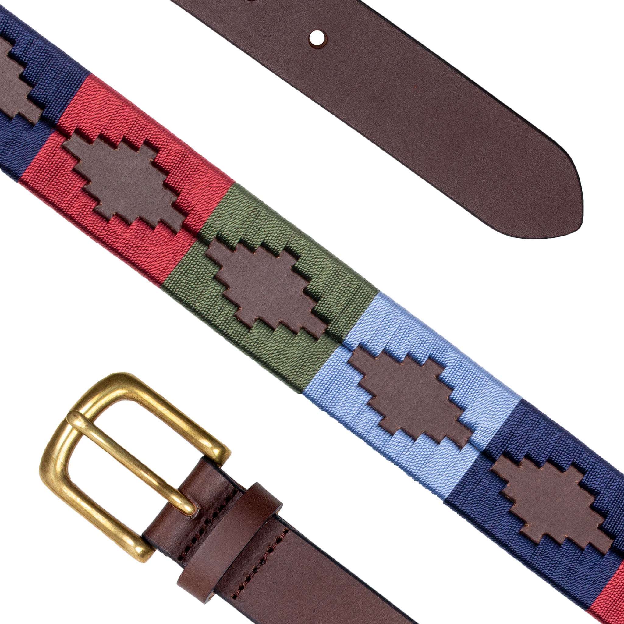 3982 Interchangeable Hand-stitched Polo Belt- Crafted From Full-grain Inca Polo Belt - Hand-Stitched in Argentina - Stick and Ball main image 2