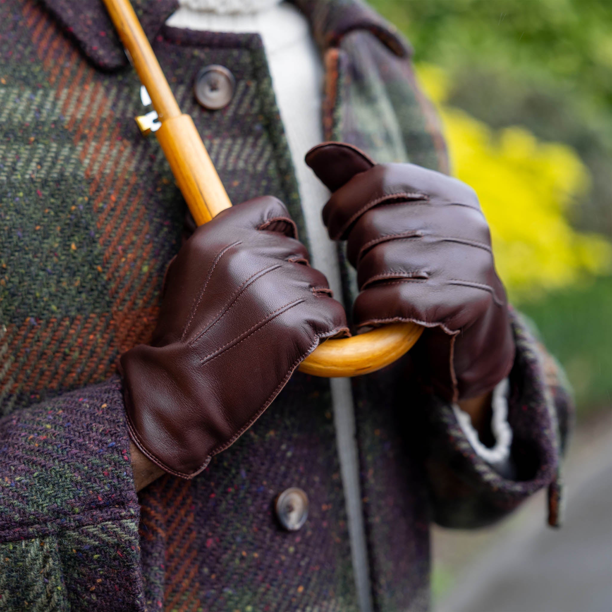 Mendip | Men's Wool Lined Leather Officers Gloves | Dents
