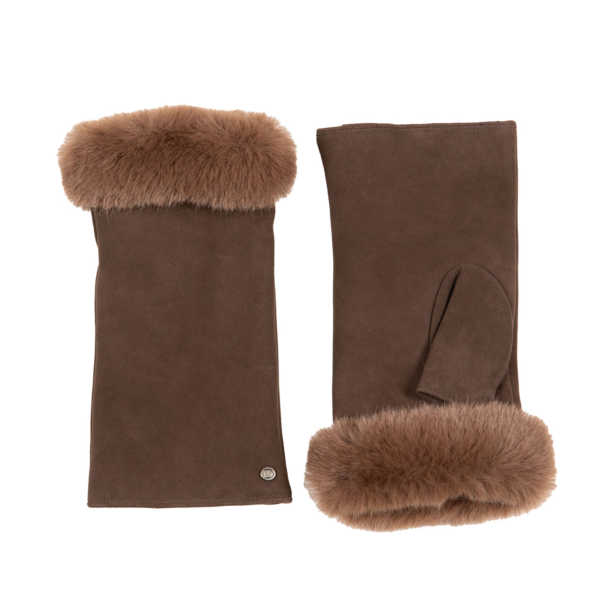 Brown Faux Fur Mittens offers | Women's Mittens | Womens Brown Mittens | Brown Fur Mittens | Womens Winter Mittens | Faux Fur Mittens 