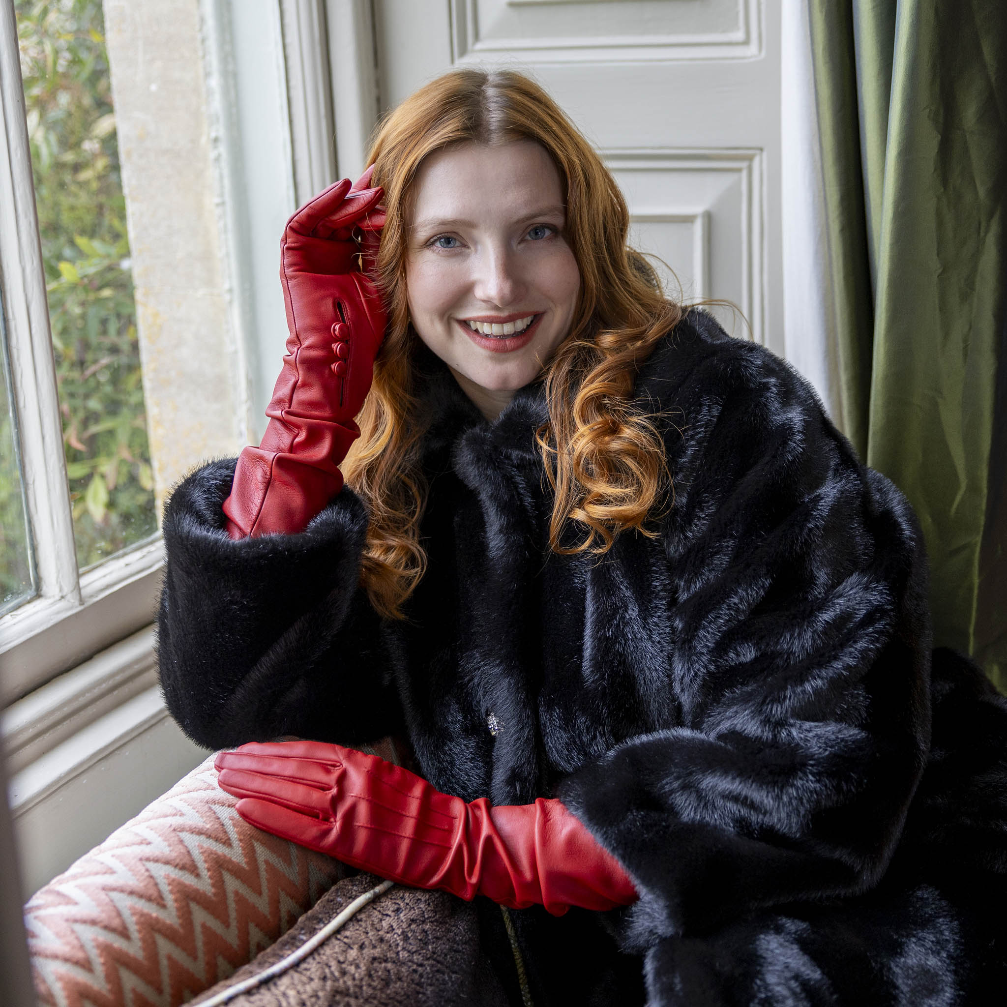 Polly｜女性用ロングレザーグローブ｜Dents