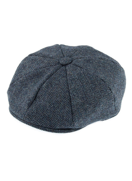 Men's Abraham Moon Herringbone Tweed Newsboy Cap | Dents