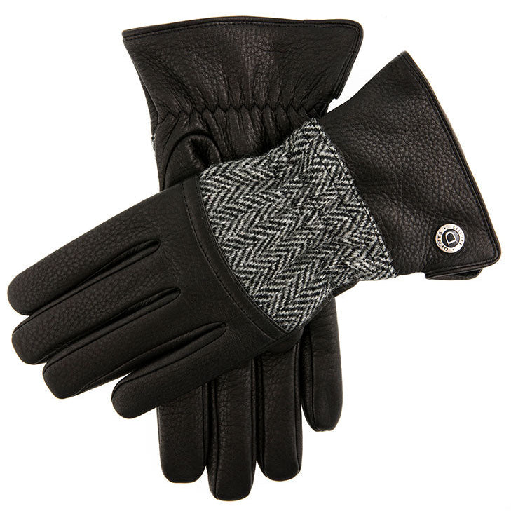 handschuhe harris tweed Galloway | Herren Kaschmirgefütterte Harris Tweed & Hirschlederhandschuhe