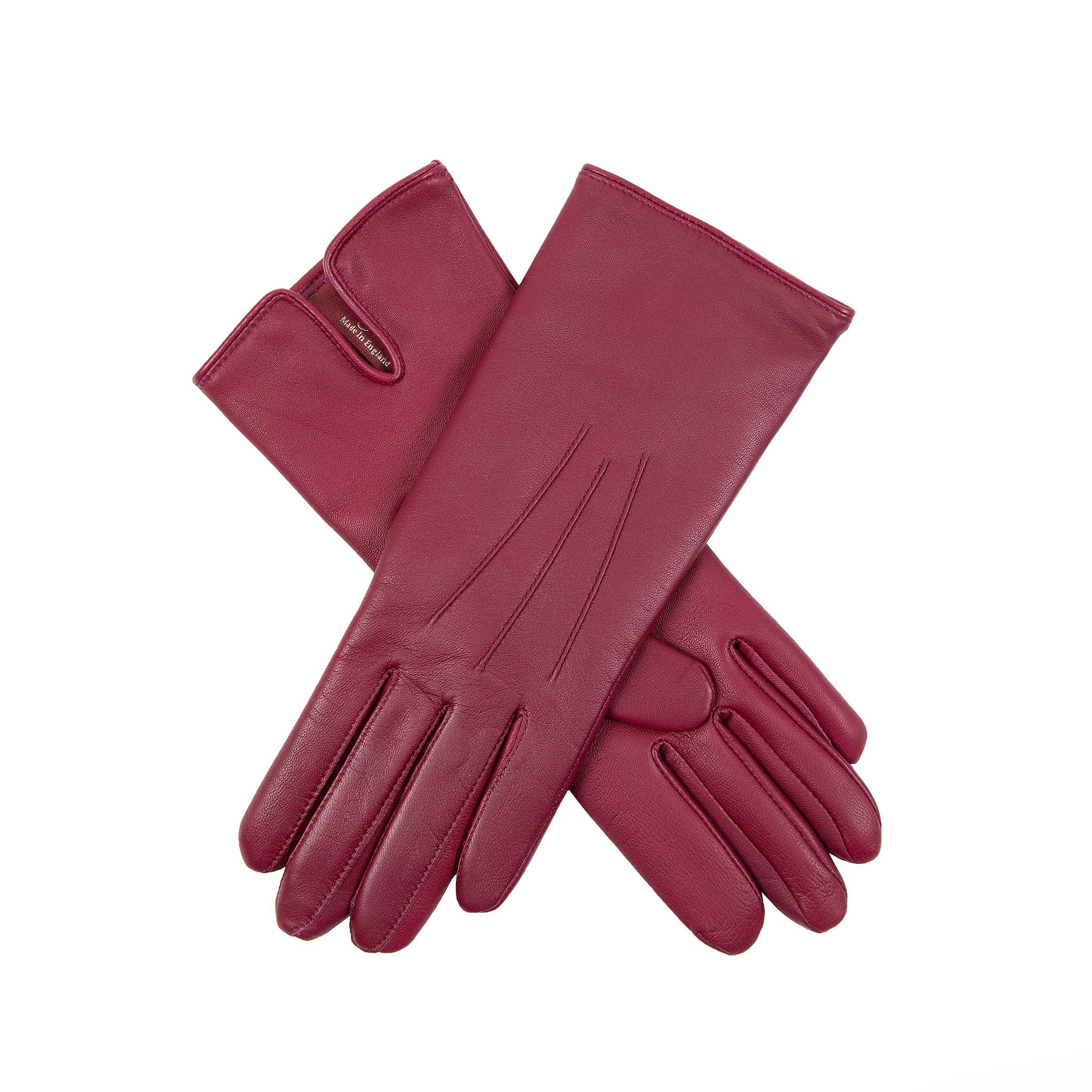 Women's burgundy hot sale leather gloves