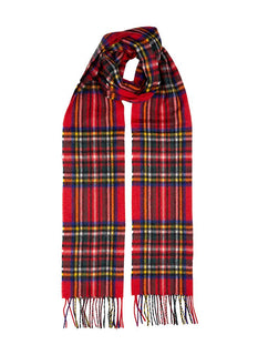 Heritage Tartan Check Cashmere Scarf with Tassels