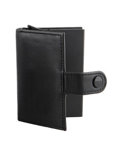 Men's Smooth Nappa Leather Pop-Up Card Holder with RFID Blocking and Tab