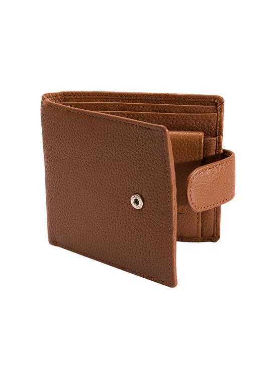 Men's Pebble Grain Leather Bifold Wallet with RFID Blocking and
