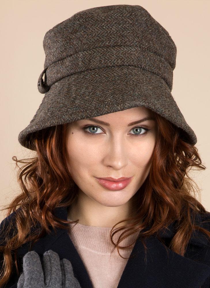Women's Abraham Moon Herringbone Tweed Bucket Hat | Dents