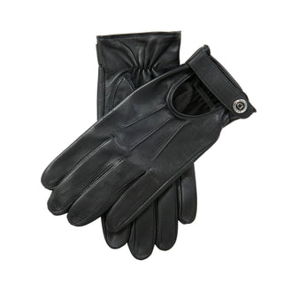 Men’s Three-Point Leather Driving Gloves with Wristwatch Cut-out