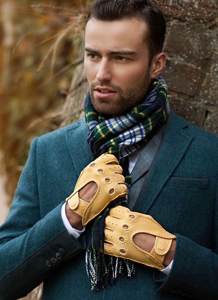 Men's Handsewn Deerskin Leather Driving Gloves | Dents