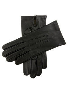 Men's Three-Point Silk-Lined Leather Gloves