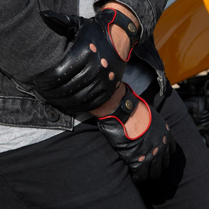 Buy Long Keeper Men Leather Touchscreen Gloves Winter Driving Warm Wrist Gloves, Black, Large At