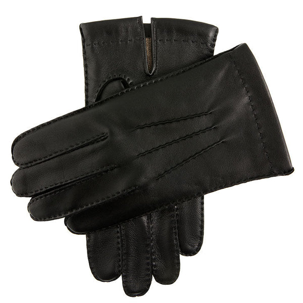 【カシミヤ】WASHABLE LEATHER GLOVES [BUSINESS] Shaftesbury | Men's Cashmere Lined Touchscreen Leather Gloves | Dents