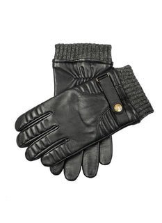 Men’s Touchscreen Leather Gloves with Stitch Detail